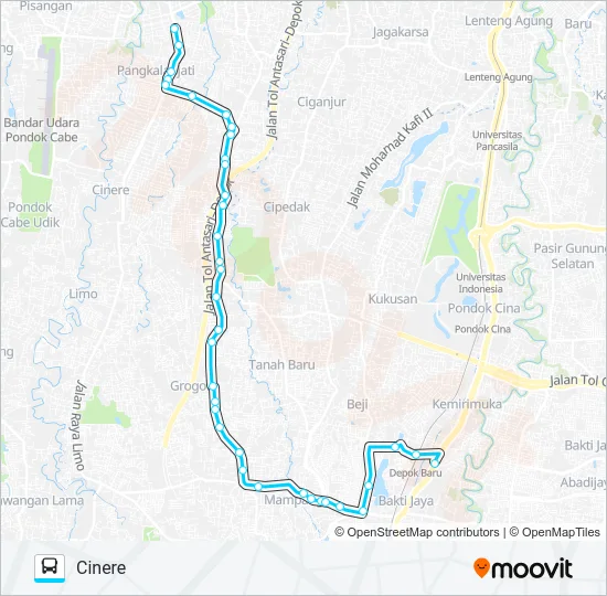 D110 Bus Line Map