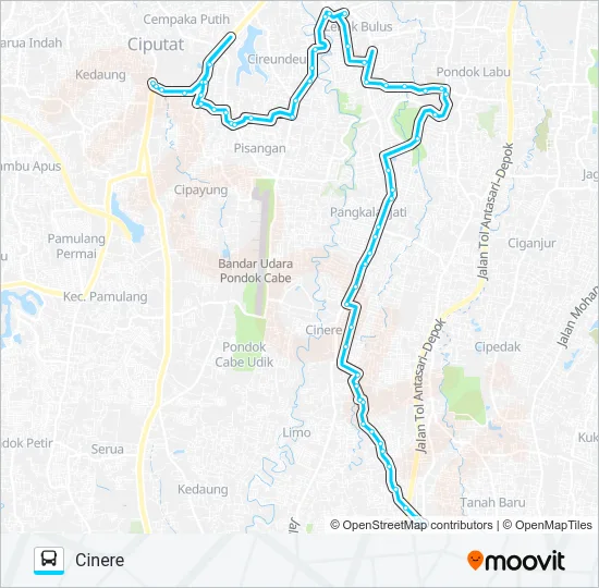 D114 Bus Line Map