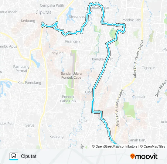 D114 Bus Line Map