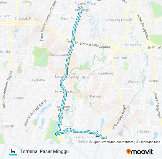 D129 Bus Line Map