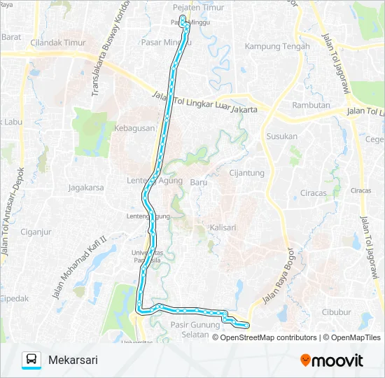 D129 Bus Line Map