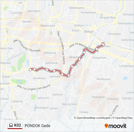 K02 Bus Line Map