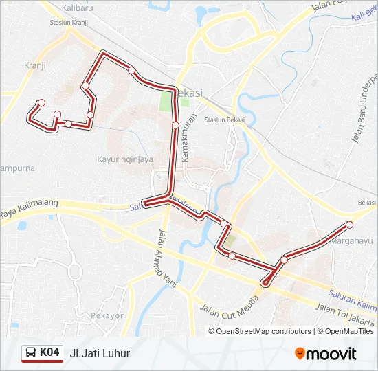 K04 Bus Line Map
