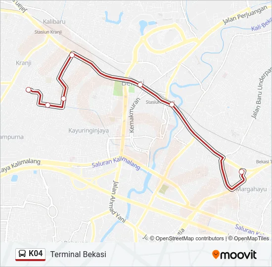 K04 Bus Line Map