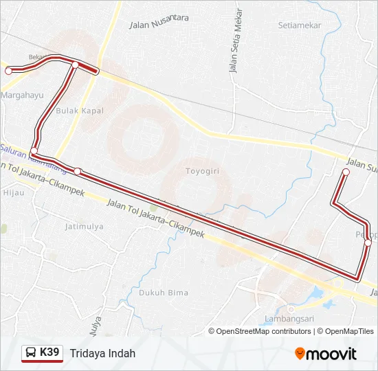 K39 Bus Line Map