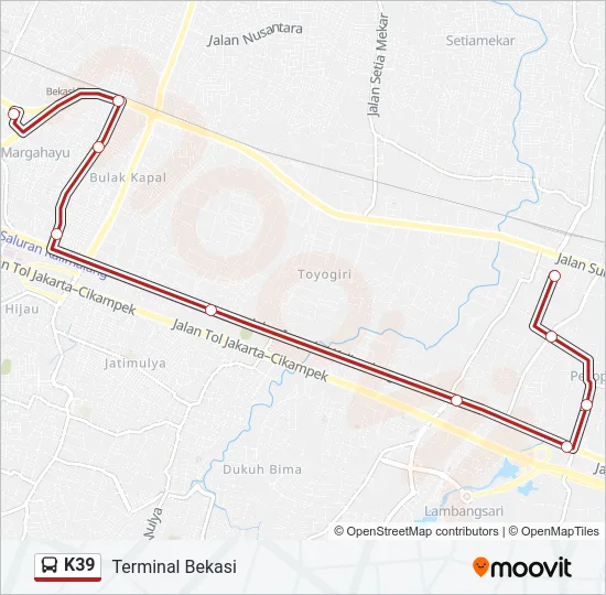 K39 Bus Line Map
