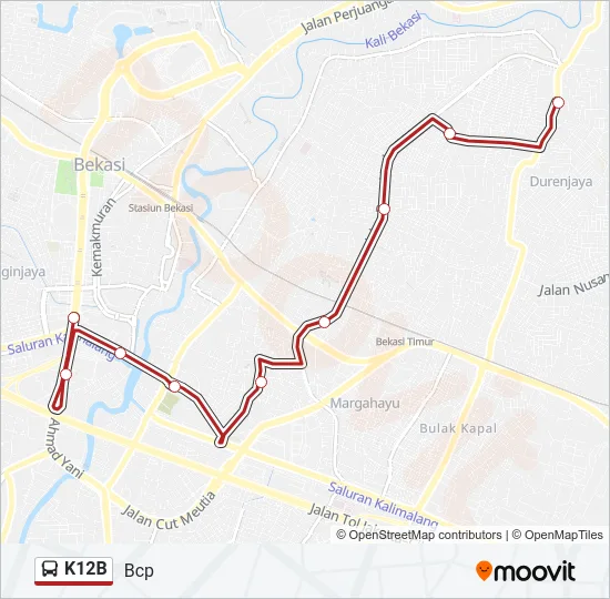 K12B Bus Line Map