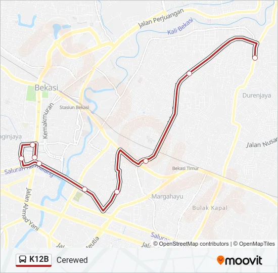 K12B Bus Line Map
