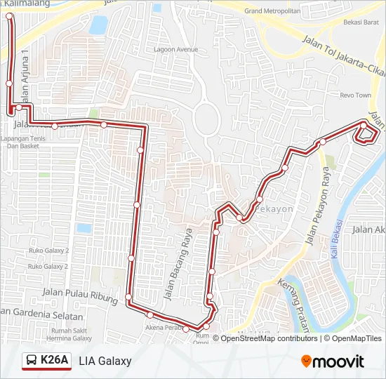 K26A Bus Line Map