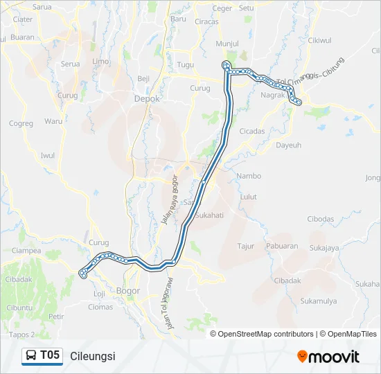 T05 Bus Line Map