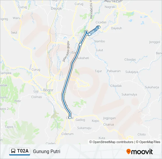 T02A Bus Line Map