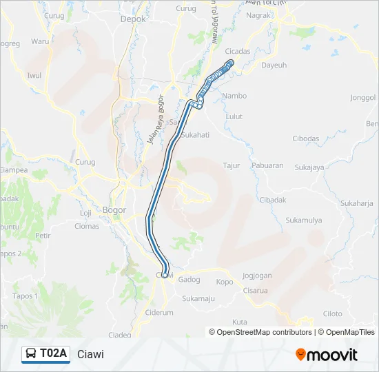 T02A Bus Line Map