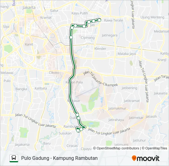 P98A Bus Line Map