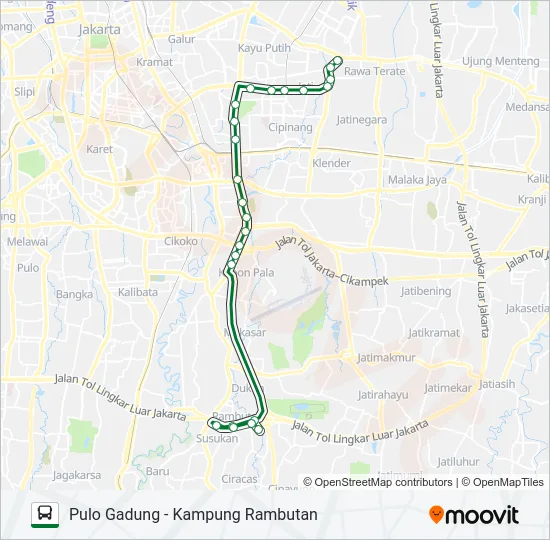 P98A Bus Line Map