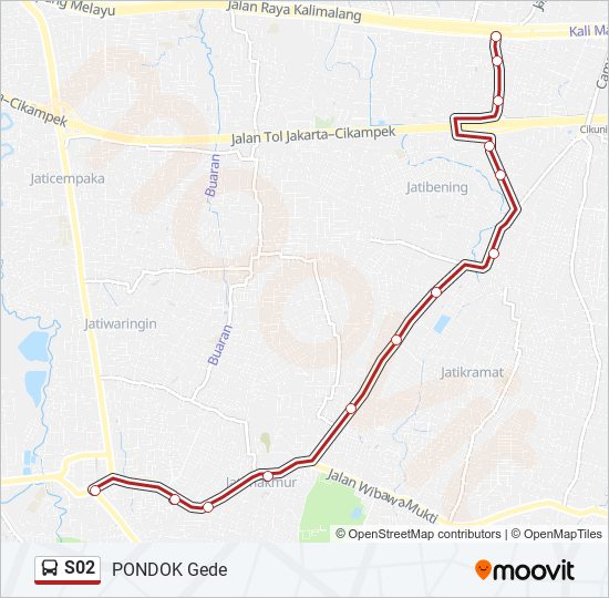 S02 bus Line Map