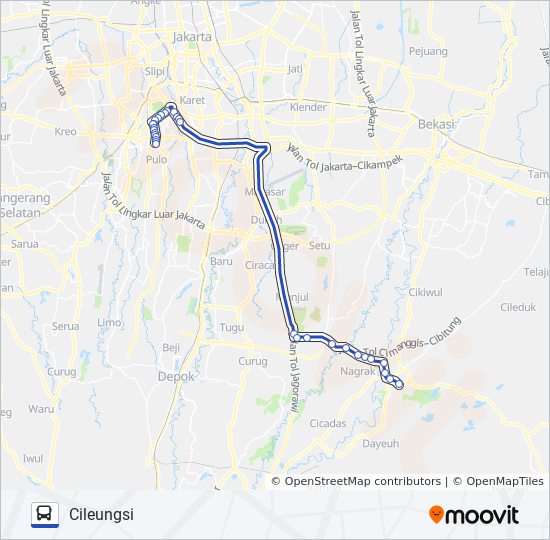 Rute Transjabodetabek Blok M Cileungsi: Jadwal, Pemberhentian & Peta ...