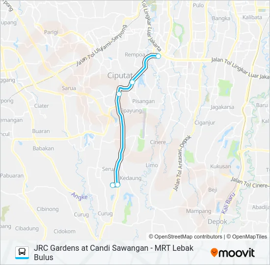 JRC GARDENS Bus Line Map