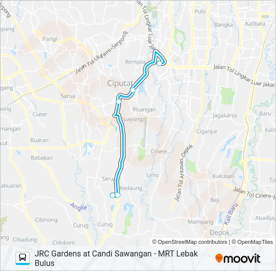 JRC GARDENS Bus Line Map
