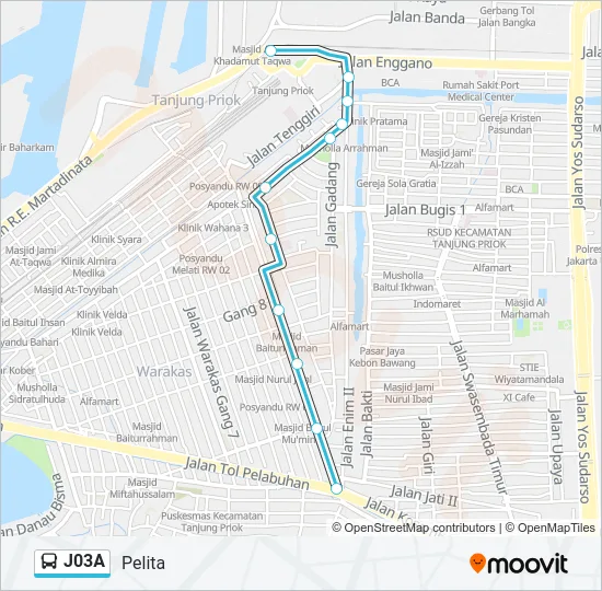 J03A Bus Line Map