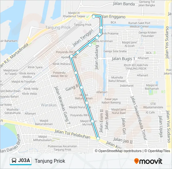 J03A Bus Line Map