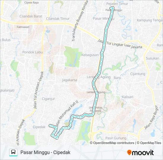 M20A Bus Line Map