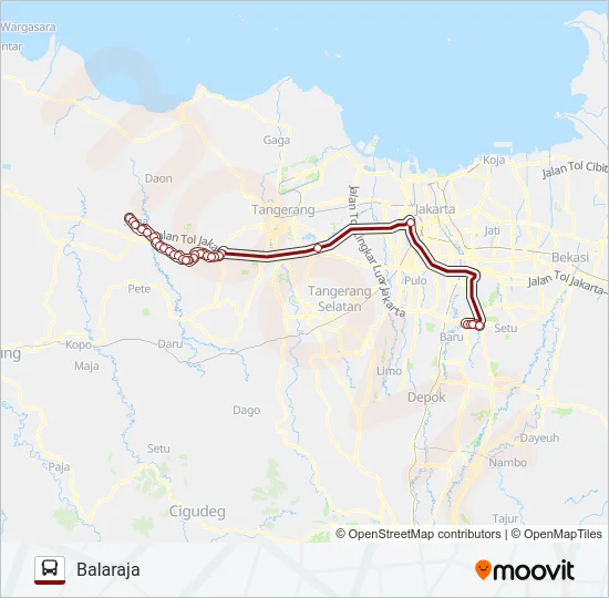 AC EKO BALARAJA Bus Line Map