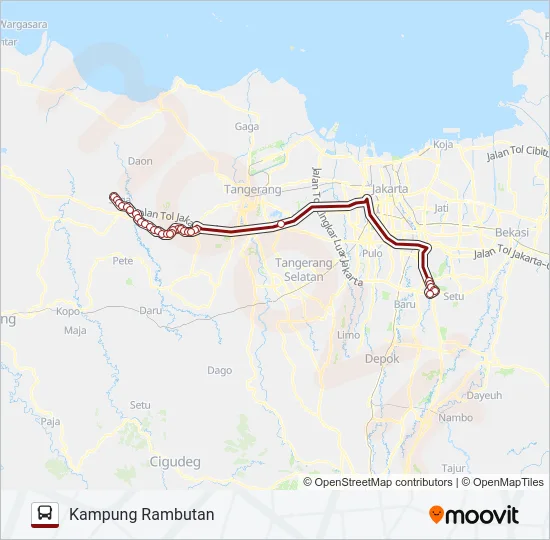 AC EKO BALARAJA Bus Line Map