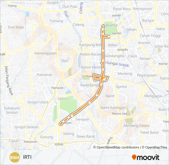 BW4 Bus Line Map