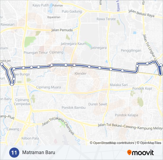 11 Route: Schedules, Stops & Maps - Kampung Melayu (Updated)