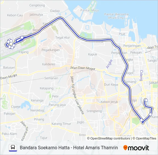 JAC AMARIS THAMRIN Bus Line Map