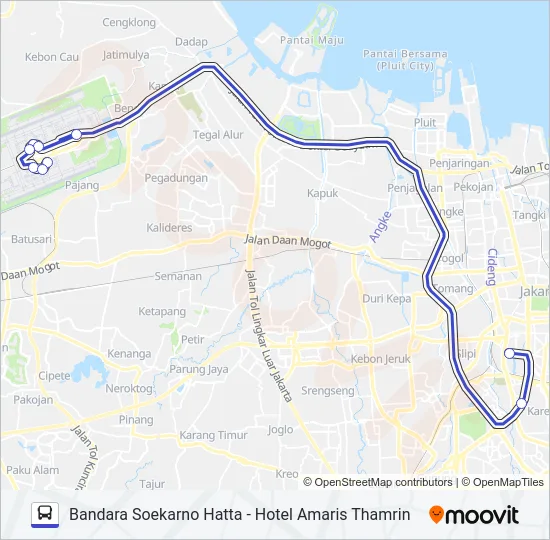 JAC AMARIS THAMRIN Bus Line Map