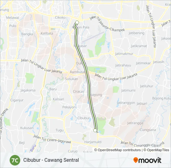 7C Bus Line Map