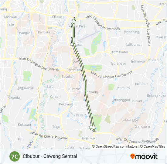 7C Bus Line Map