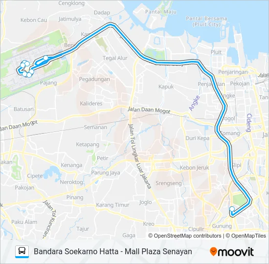 JAC PLAZA SENAYAN Bus Line Map