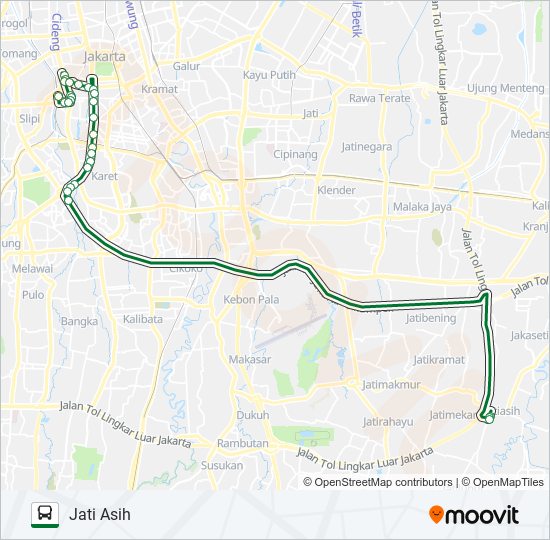 AC52A bus Line Map