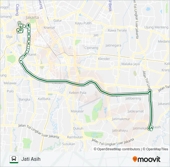 AC52A Bus Line Map