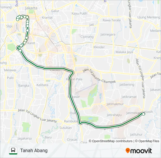 AC52A Bus Line Map
