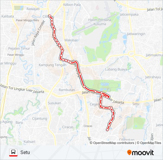 T01 bus Line Map