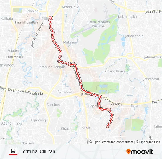 T01 Bus Line Map