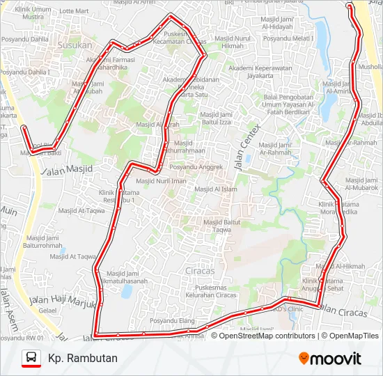 T12 Bus Line Map