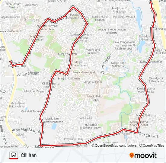T12 Bus Line Map