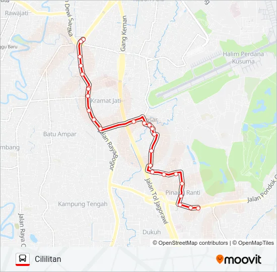 T17 Bus Line Map