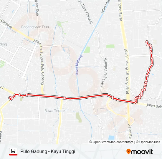 T21 Bus Line Map