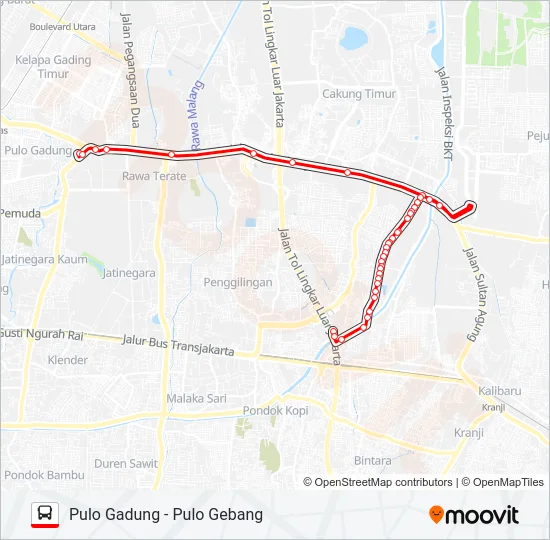 T22 Bus Line Map