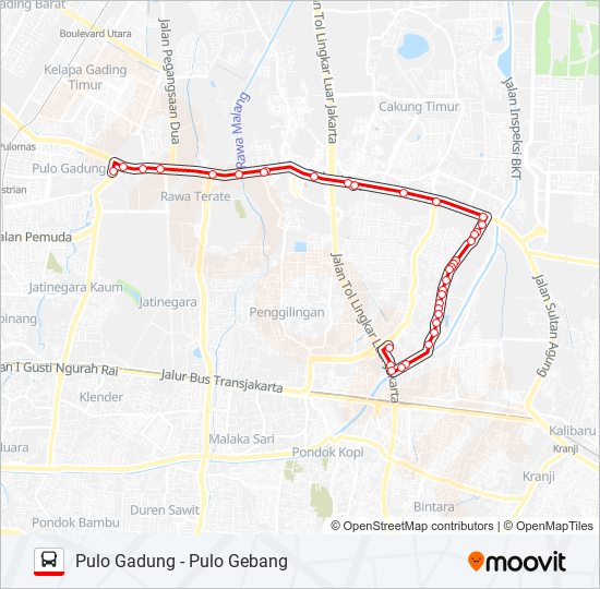 T22 bus Line Map