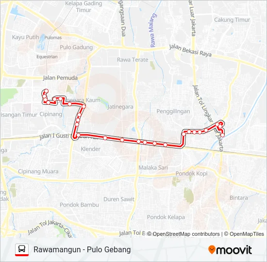 T25 Bus Line Map