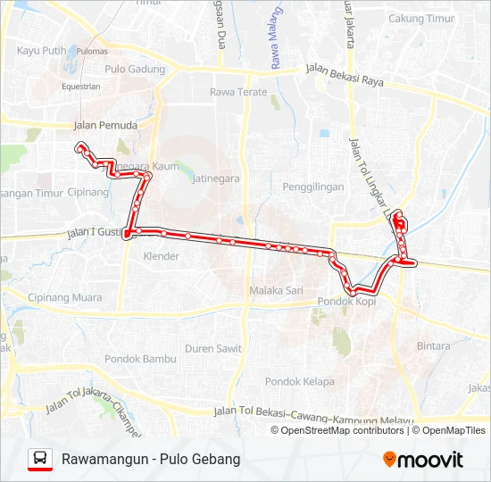 T25 Bus Line Map