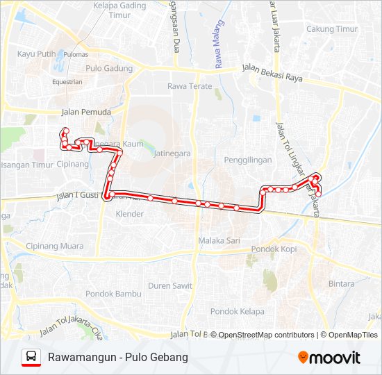 T25 bus Line Map