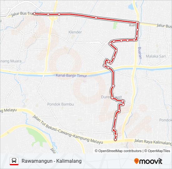 T27 bus Line Map