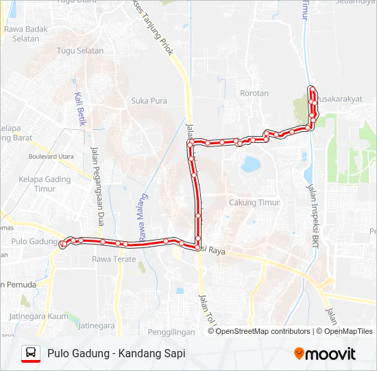 T28 Bus Line Map